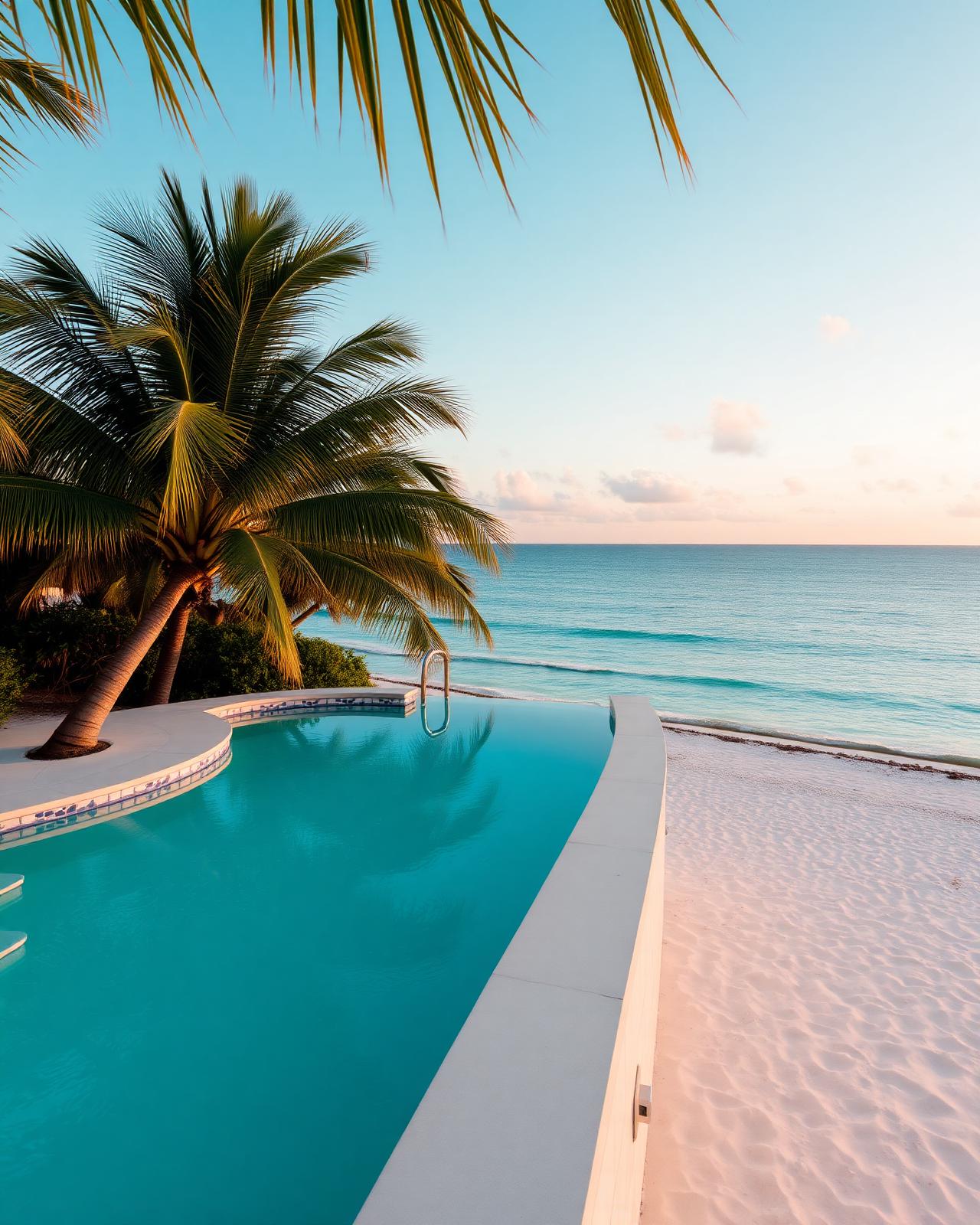 Infinity pool over the ocean